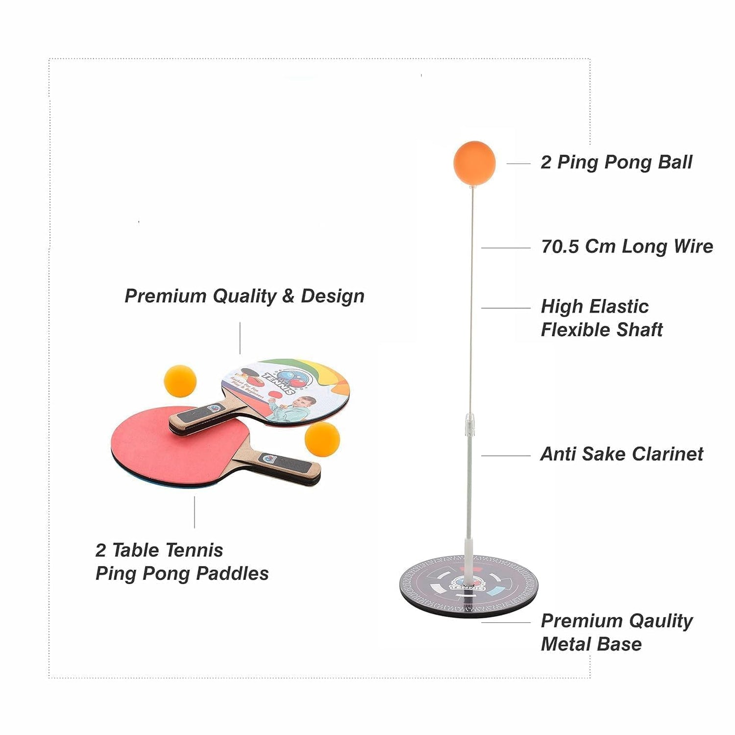 Portable Wiff Waff Rebound Table Tennis Trainer Set (1 Set) Portable Wiff Waff Rebound Table Tennis Trainer Set (1 Set)